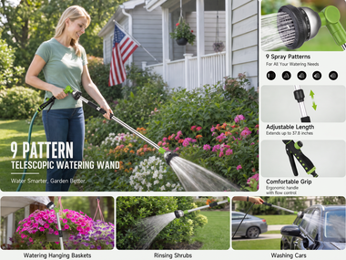 9-Pattern Telescopic Watering Wand Guide for B2B Buyers