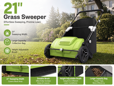  21" Grass Sweeper Buying Guide for Medium and Large Lawns
