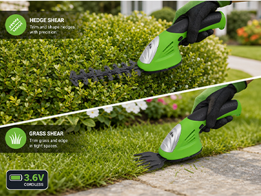 3.6V Cordless 2-in-1 Grass & Hedge Shear Buying Guide