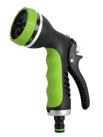 Pistolet à jet 8 motifs avec tuyau métallique et gâchette TG7202044