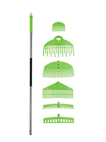 6PCS Interchangeable Leaf & Grass Rake Set - TG2203075