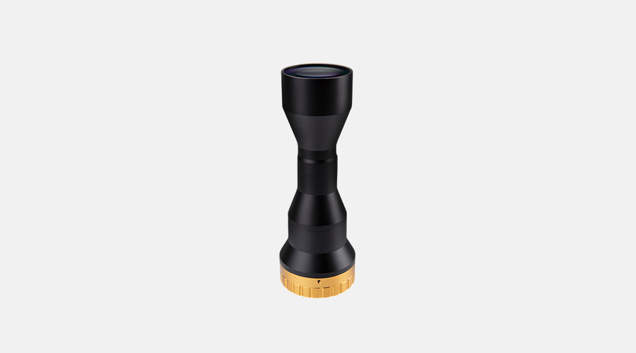 Large target surface telecentric lens built specifically for 67.6mm chip systems