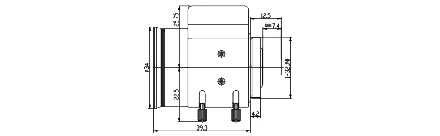DC CS-NV2812IR (4 ميجابكسل) - الحجم