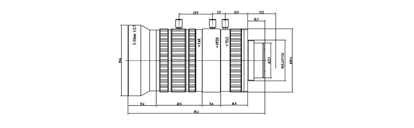 Taille du NVC-0550IR (6 MP)