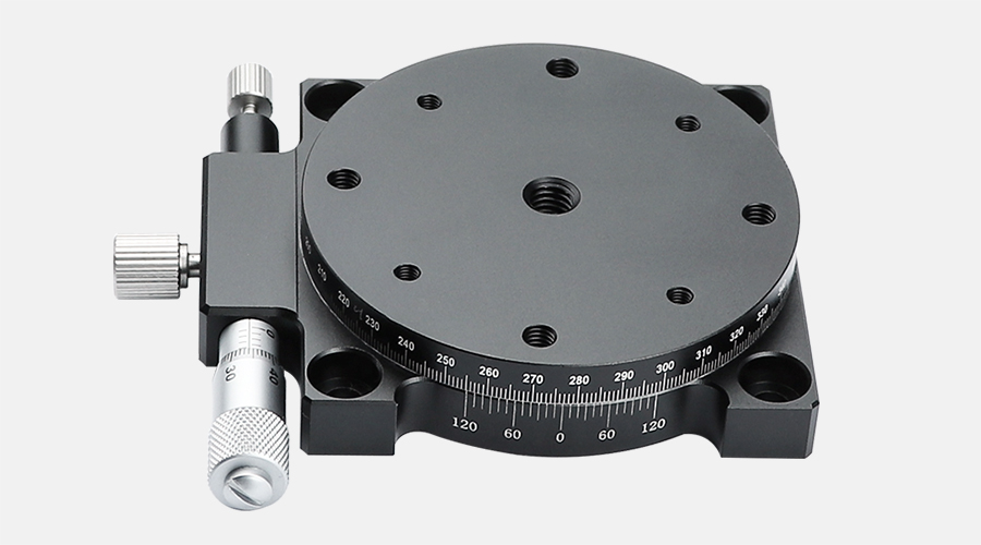 θ-axis hollow rotary slide table 360° angle manual precision micro-adjustment optical displacement slide table