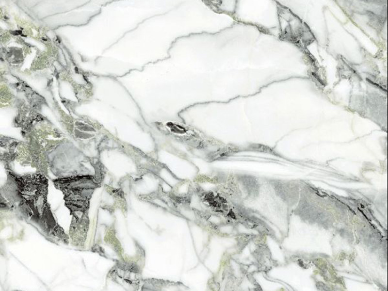 COLD JADE Green Porcelain Slab – Book matched Glossy Stone Look