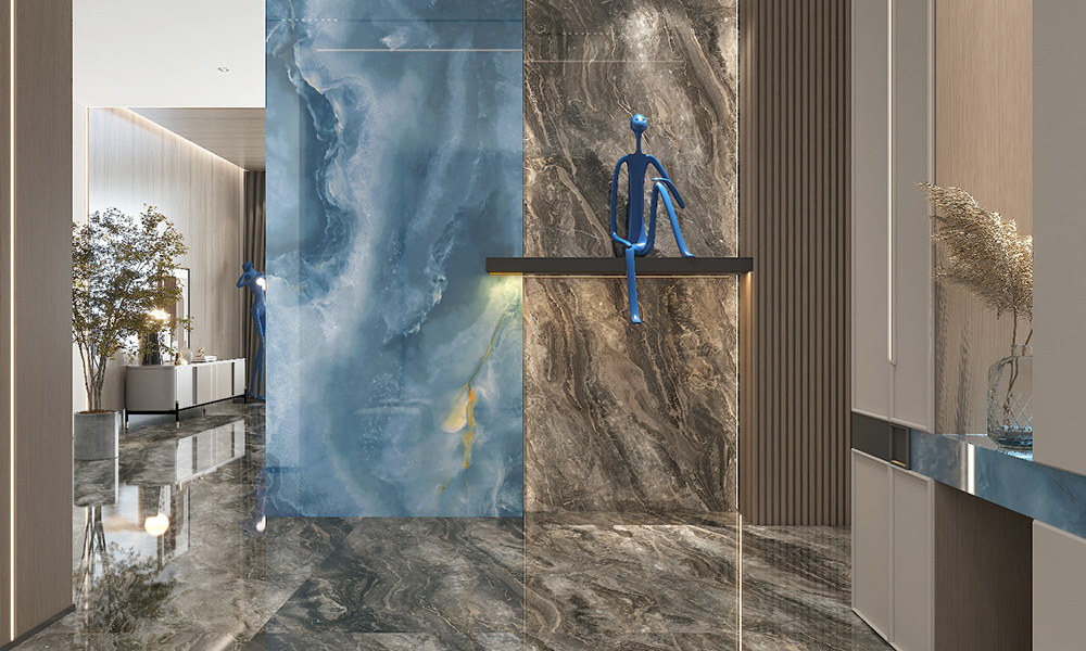 Pinheiro verde jade jade azul