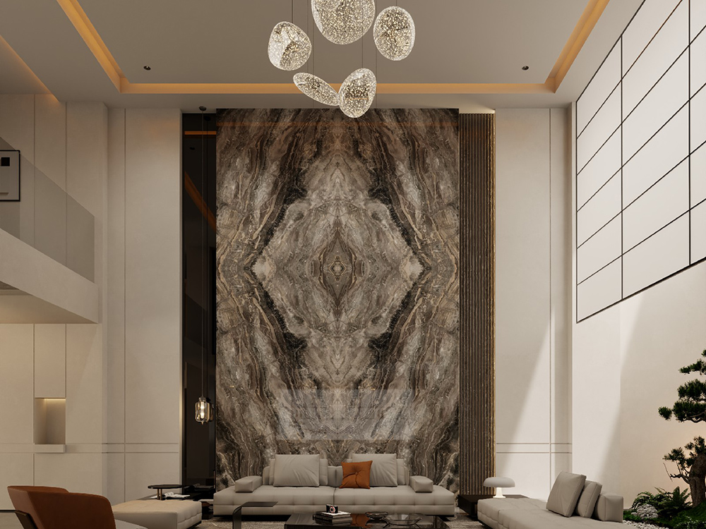 Tấm đá nung kết ANDES BROWN vân đá cẩm thạch (1)