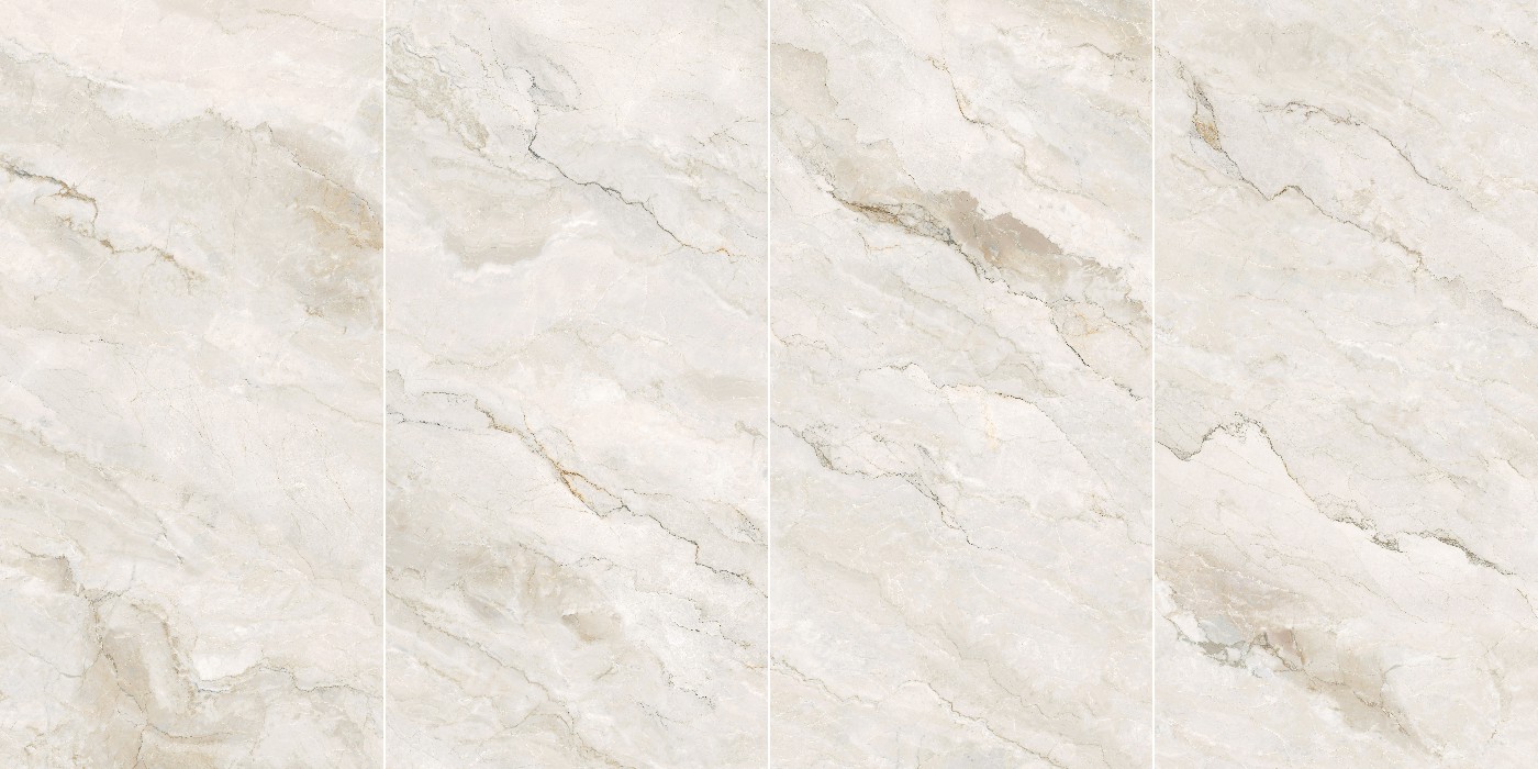 Tấm sứ FISH BELLY GOLD GREY – 4 mặt phối hợp, bề mặt bóng, giả đá (2)