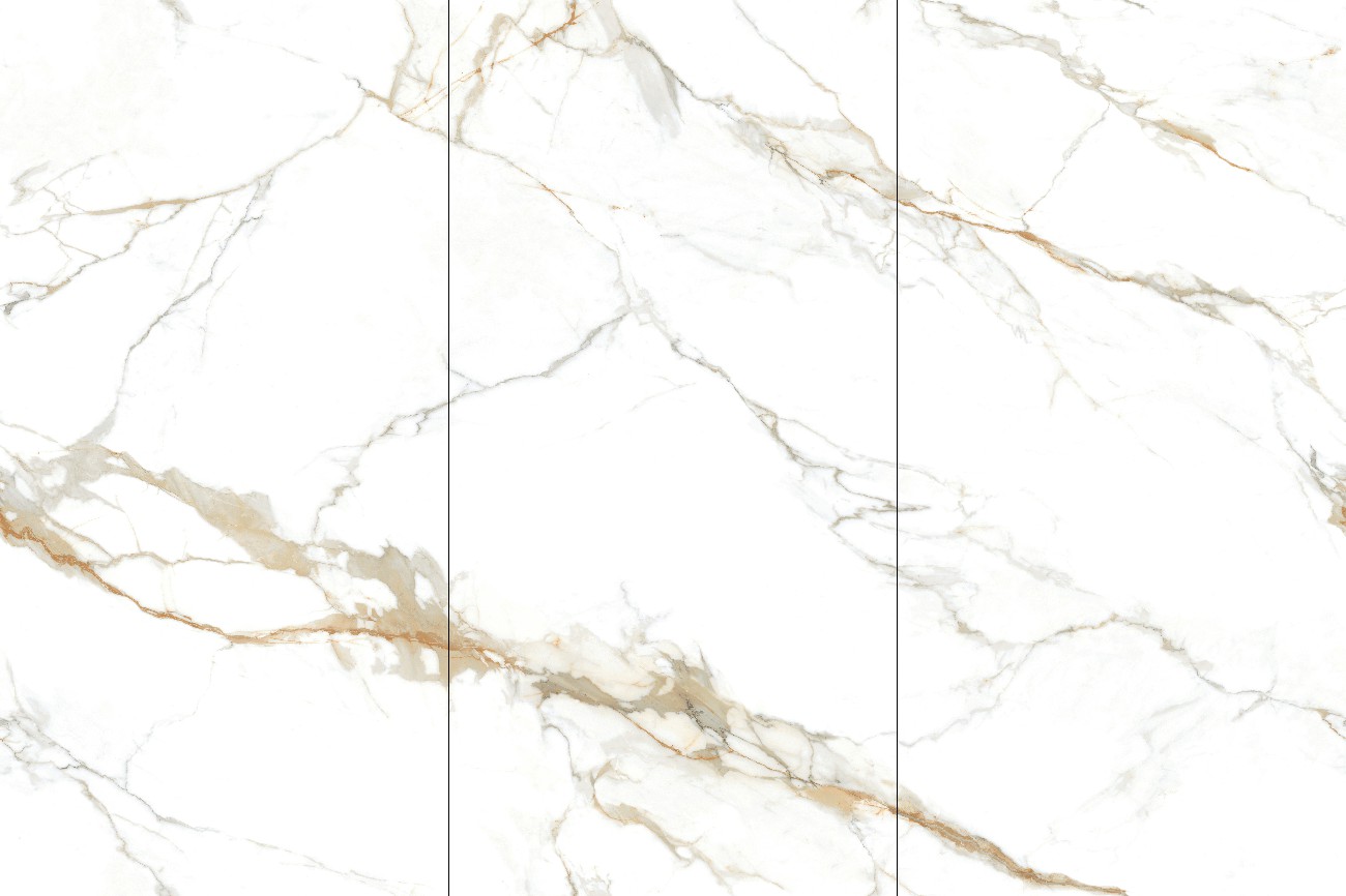 FISH BELLY WHITE Marble-Look Porcelain Slab – Glossy Bookmatch Panels (2)
