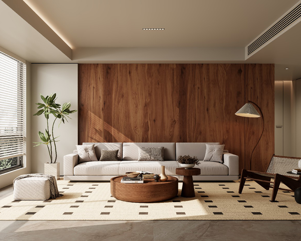 TEAK WOOD Look Sintered Stone Panel (1)
