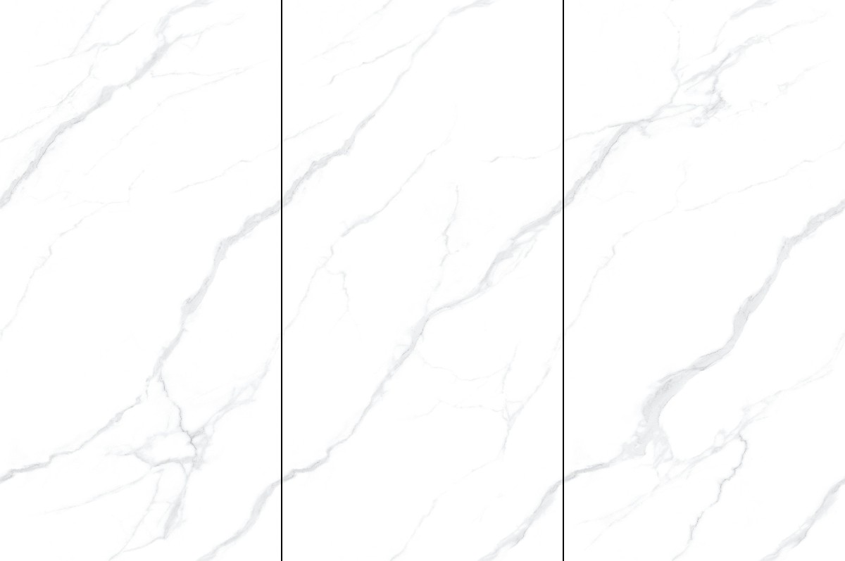 Placa de porcelanato polido ZHONGHUA WHITE com aparência de Calacatta (2)