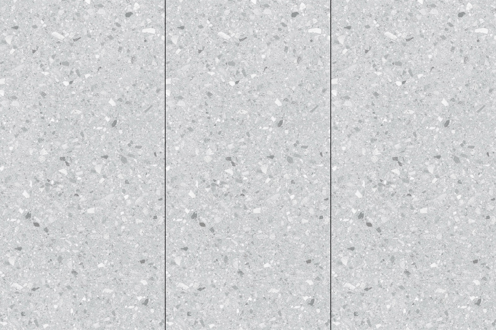 Placa de porcelanato cinza claro com aparência de terrazzo – Acabamento fosco suave (2)