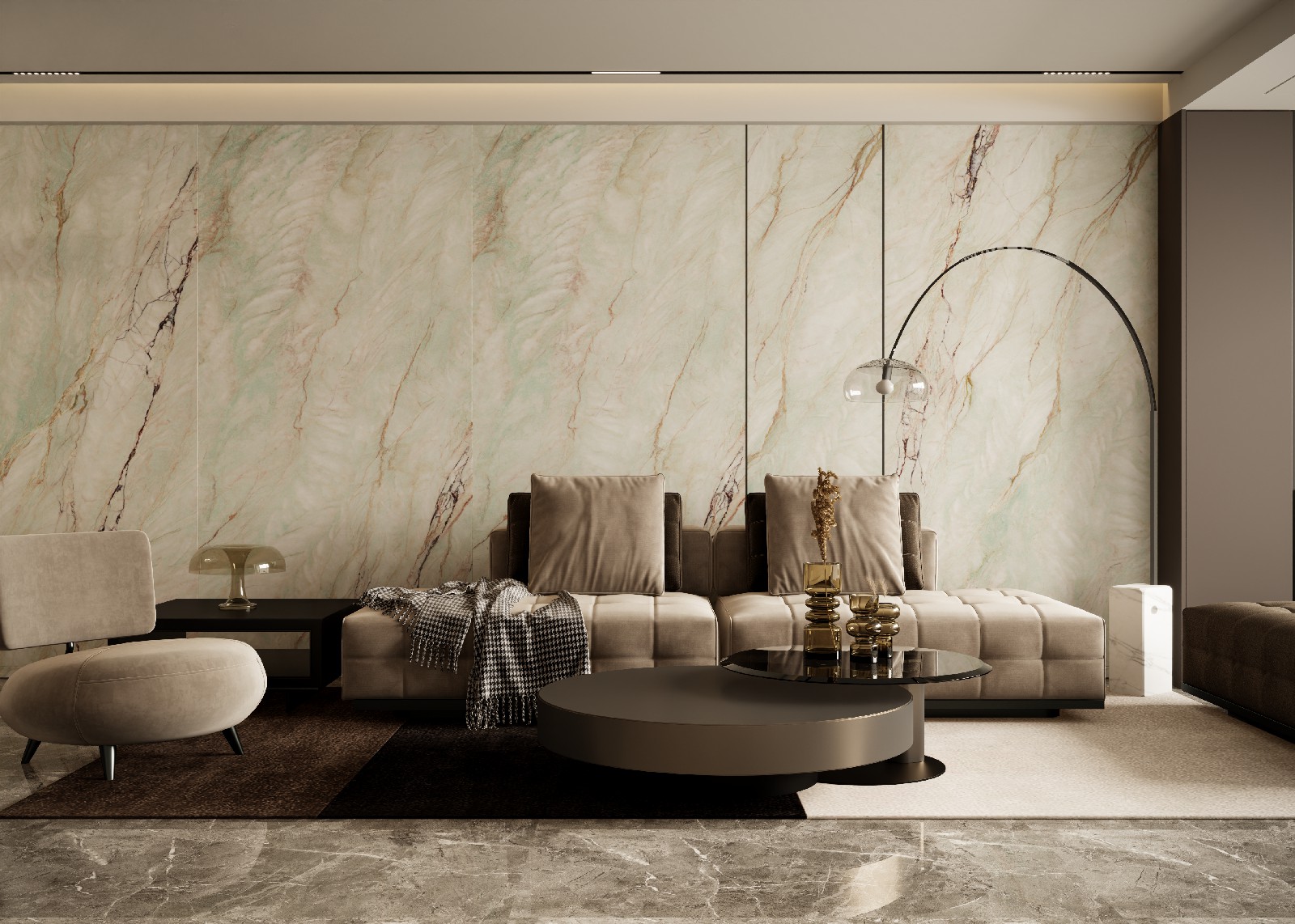 SEASCAPE MIST Green Veined Porcelain Slab – Glossy Marble Effect (1)