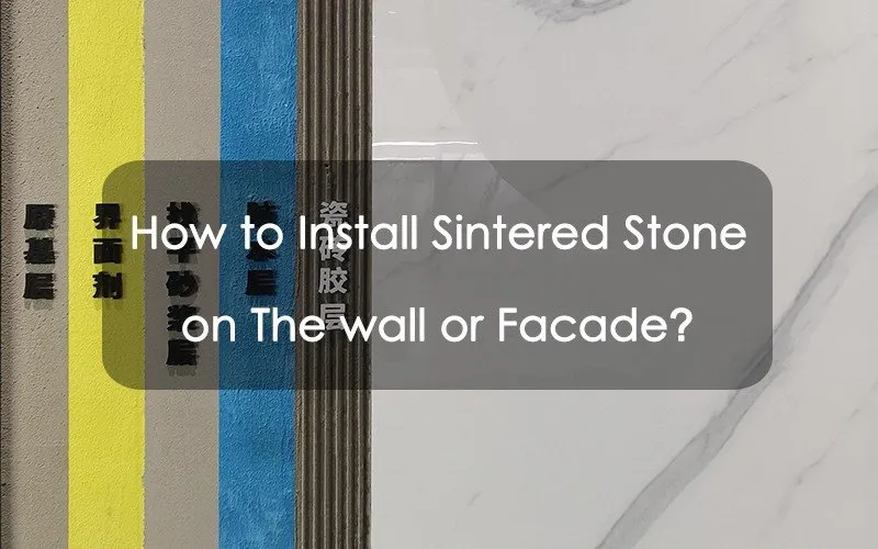 Instalação de pedra sinterizada sobre azulejos existentes: uma solução profissional de renovação sem demolição.