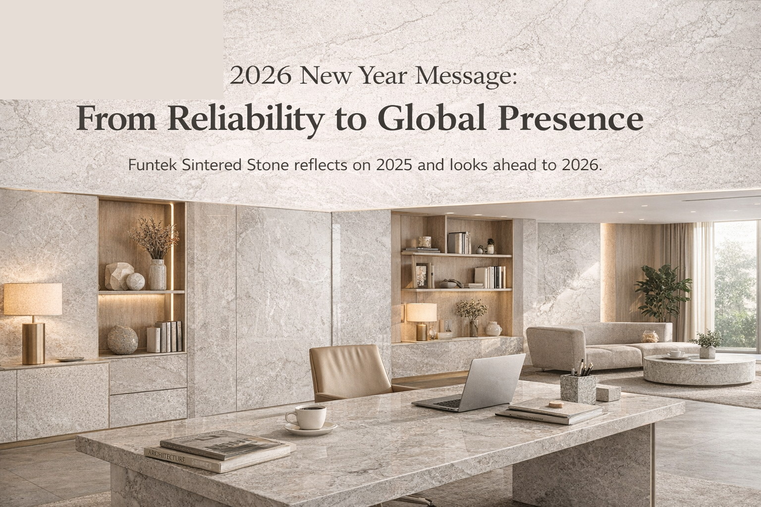Funtek Sintered Stone New Year Message 2026 | Global Expansion & Surface Innovation