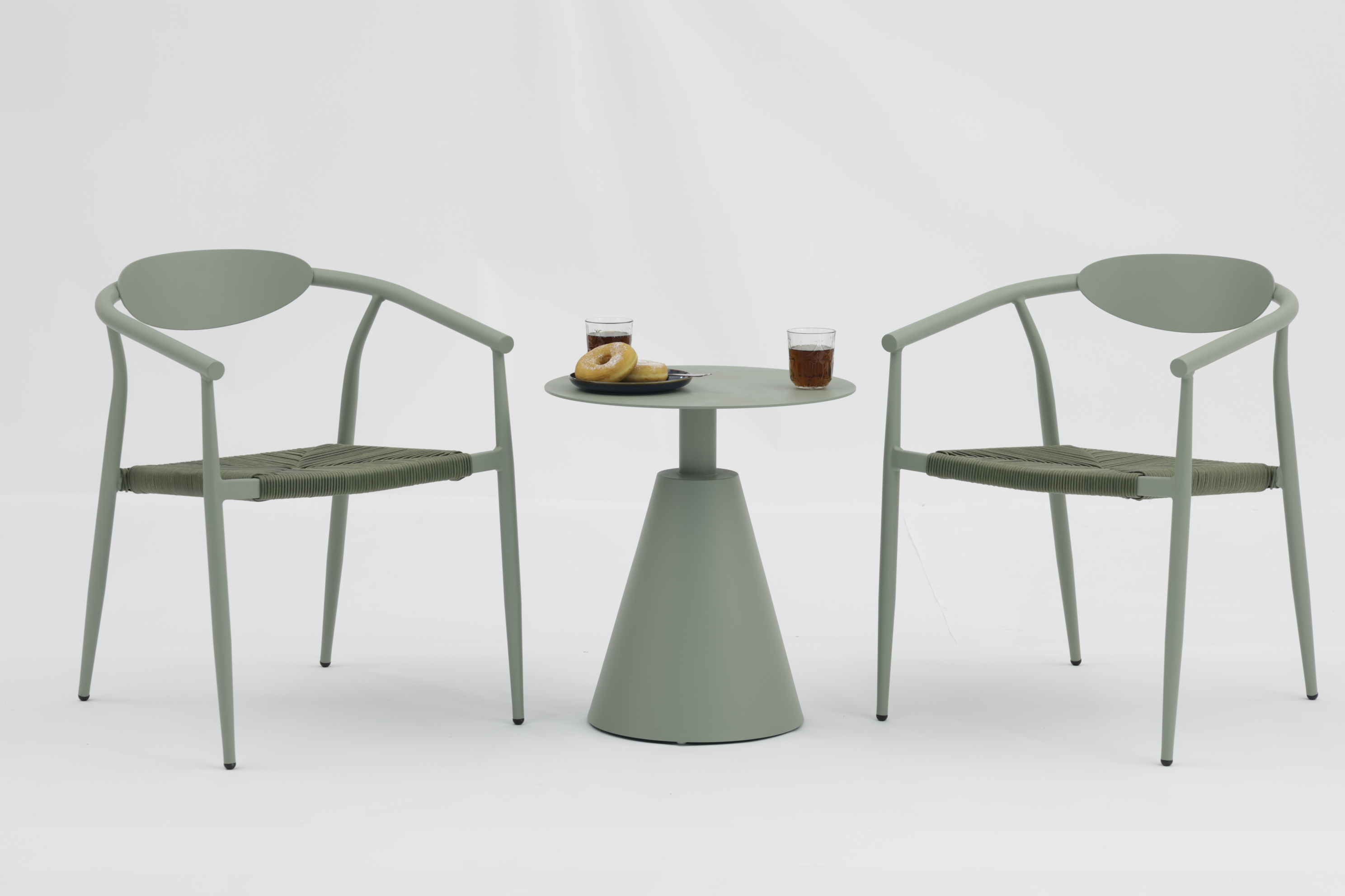 All-Aluminum Side Table - Lightweight and Durable Outdoor Accent Table - AD551012