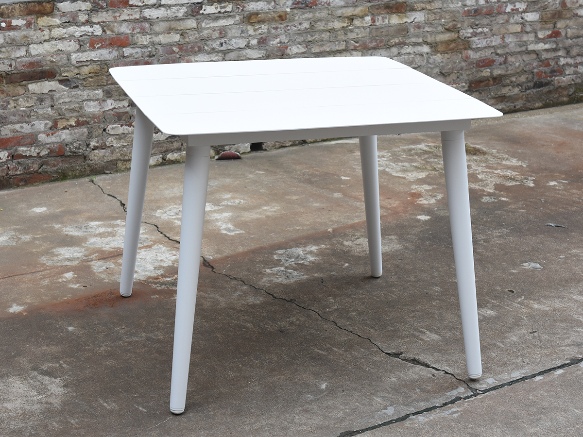 Aluminum Slatted Outdoor Dining Table - Full Aluminum Construction - AD647014