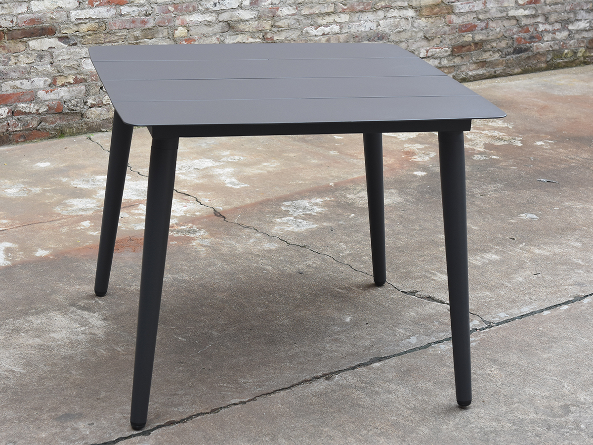Aluminum Slatted Outdoor Dining Table - Full Aluminum Construction - AD647014
