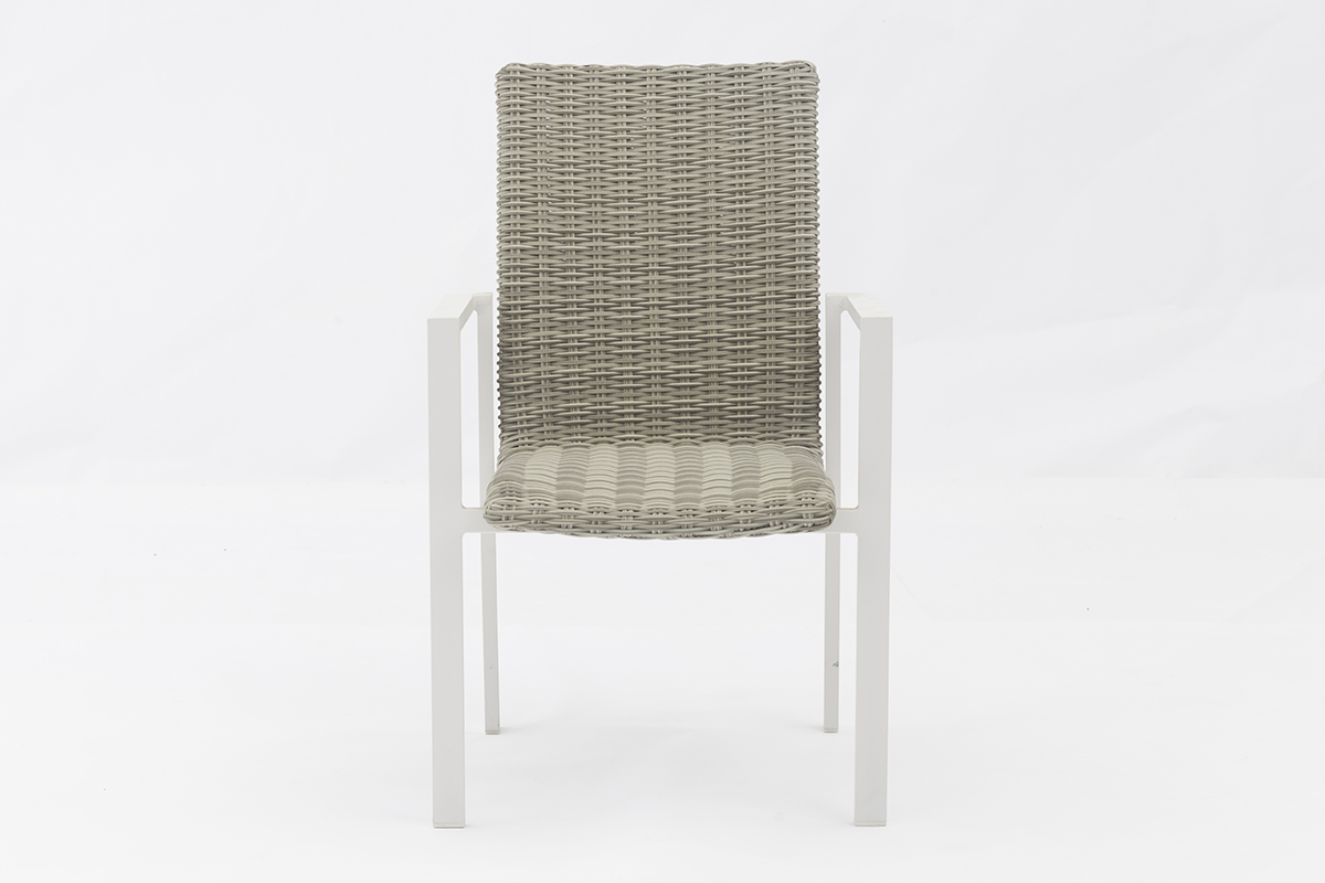 Chic Outdoor Dining Set: 6 Stylish Chairs and a Durable All-Aluminum Table-AD723016-7