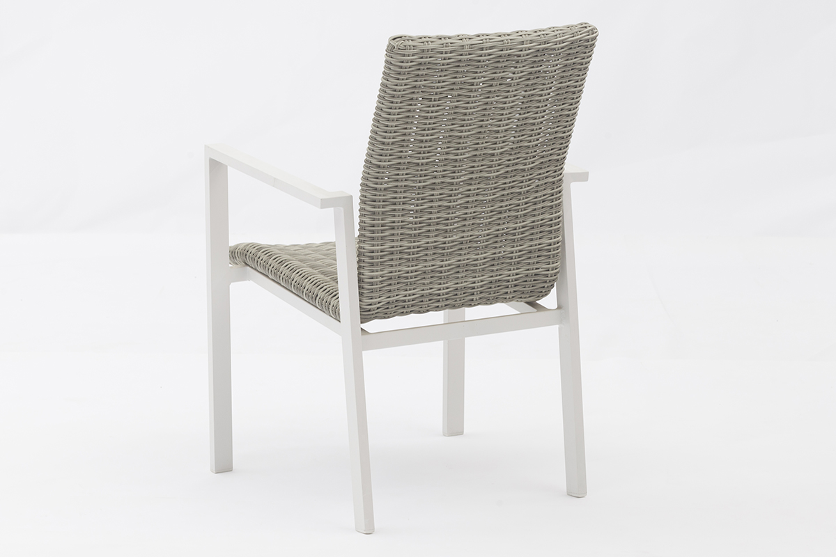 Chic Outdoor Dining Set: 6 Stylish Chairs and a Durable All-Aluminum Table-AD723016-7