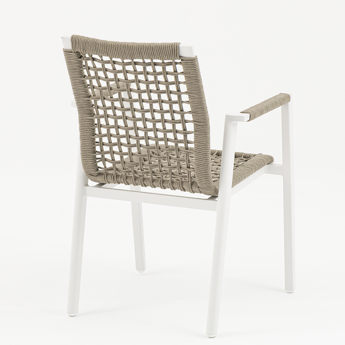 Lotsu Elegant Outdoor Dining Set: 6 Chairs with Sleek All-Aluminum Table-AD551007+AD552009