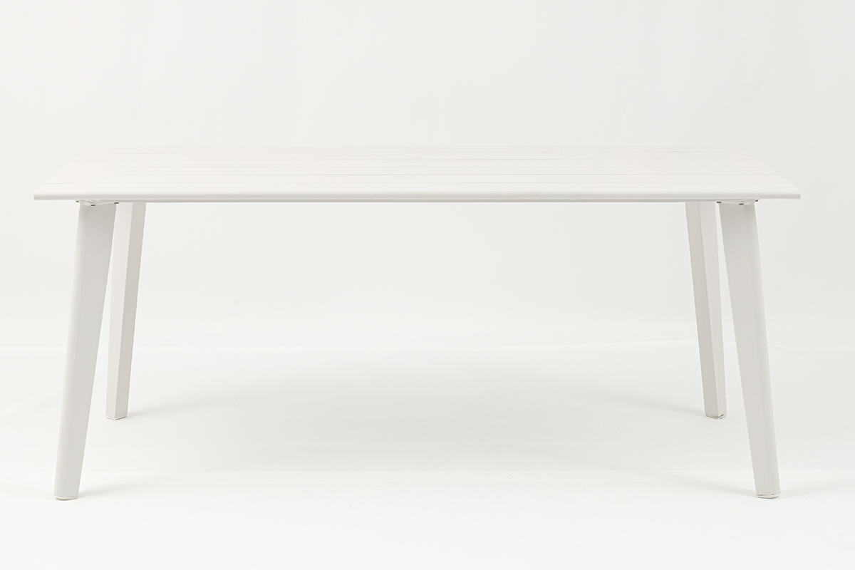 Lotsu Elegant Outdoor Dining Set: 6 Chairs with Sleek All-Aluminum Table-AD551007+AD552009