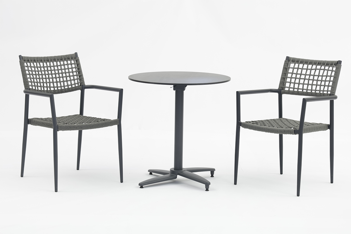 Metal dining restaurant round or cross shape cast Alum table base With HPL Table Top- AD751017 (1)