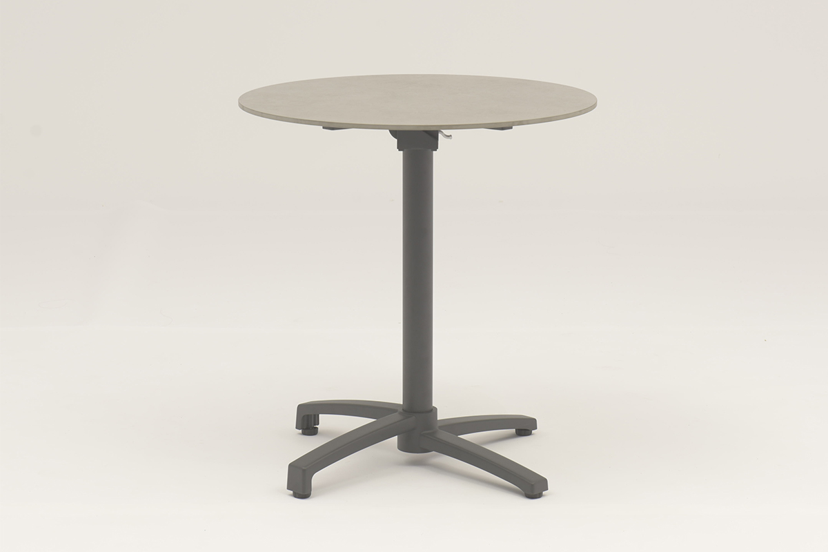 Modern Industrial Round Restaurant Coffee Dinning Metal Table Bases with Ceramic Table Top- AD751014