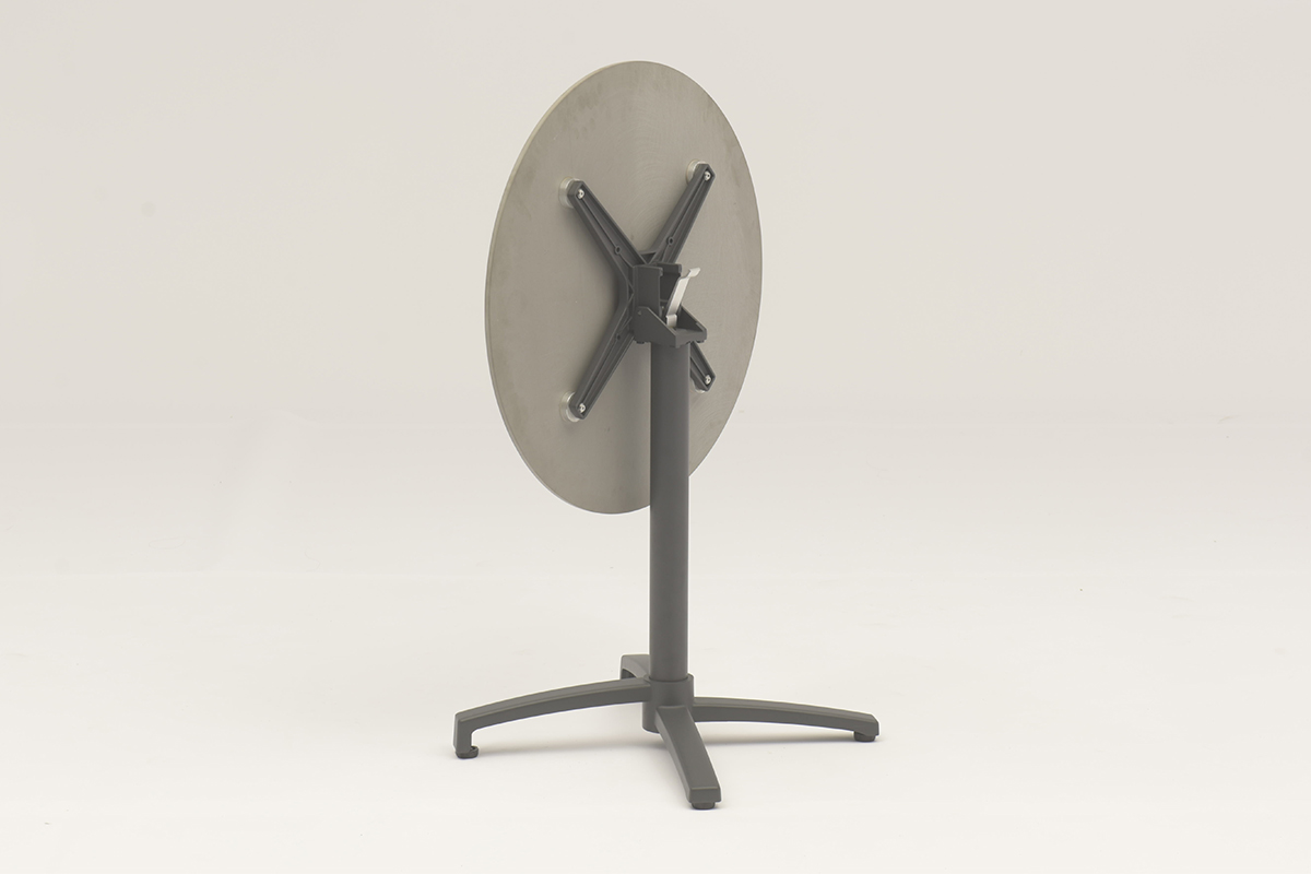 Modern Industrial Round Restaurant Coffee Dinning Metal Table Bases with Ceramic Table Top- AD751014