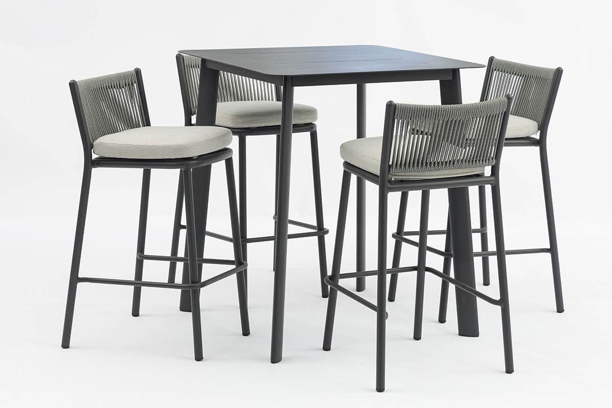 New Arrival Luxury Cafe Furniture Restaurant Kitchen Stools High Bar Chairs with cushion AD552014