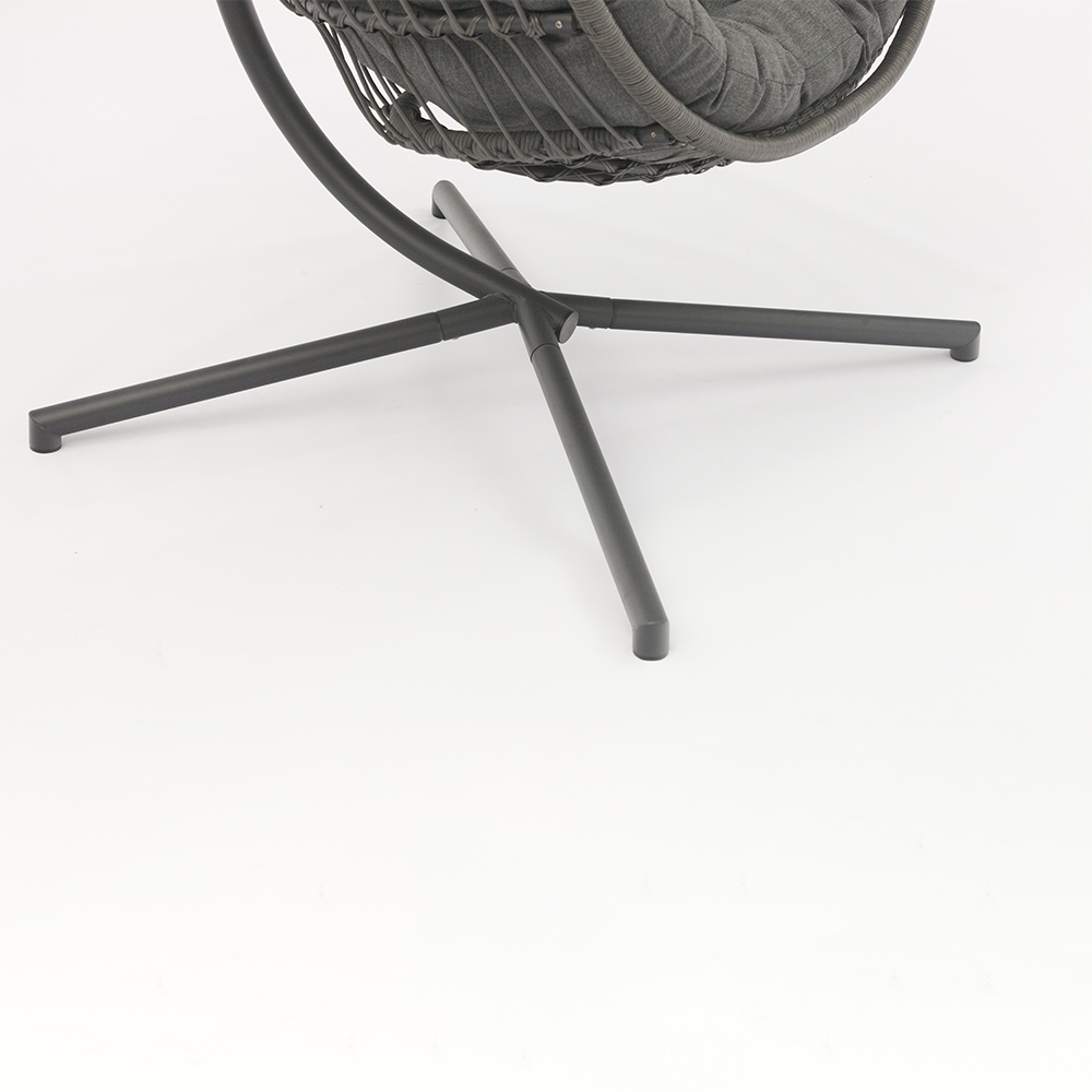 Outdoor Folding Metal Stand Furniture PE Rattan Hanging Swing Chair Europe Patented No.: 004680676-0001 AD698012
