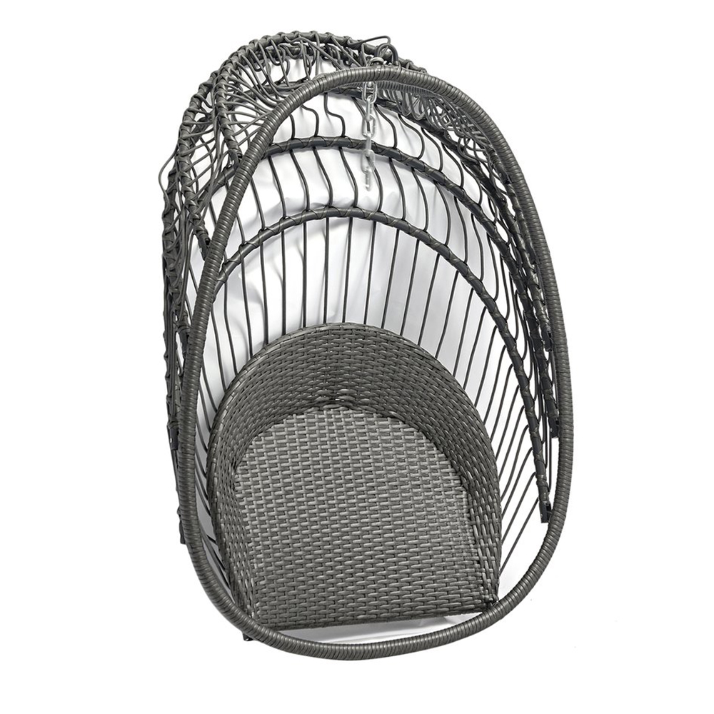 Outdoor Folding Metal Stand Furniture PE Rattan Hanging Swing Chair Europe Patented No.: 004680676-0001 AD698012
