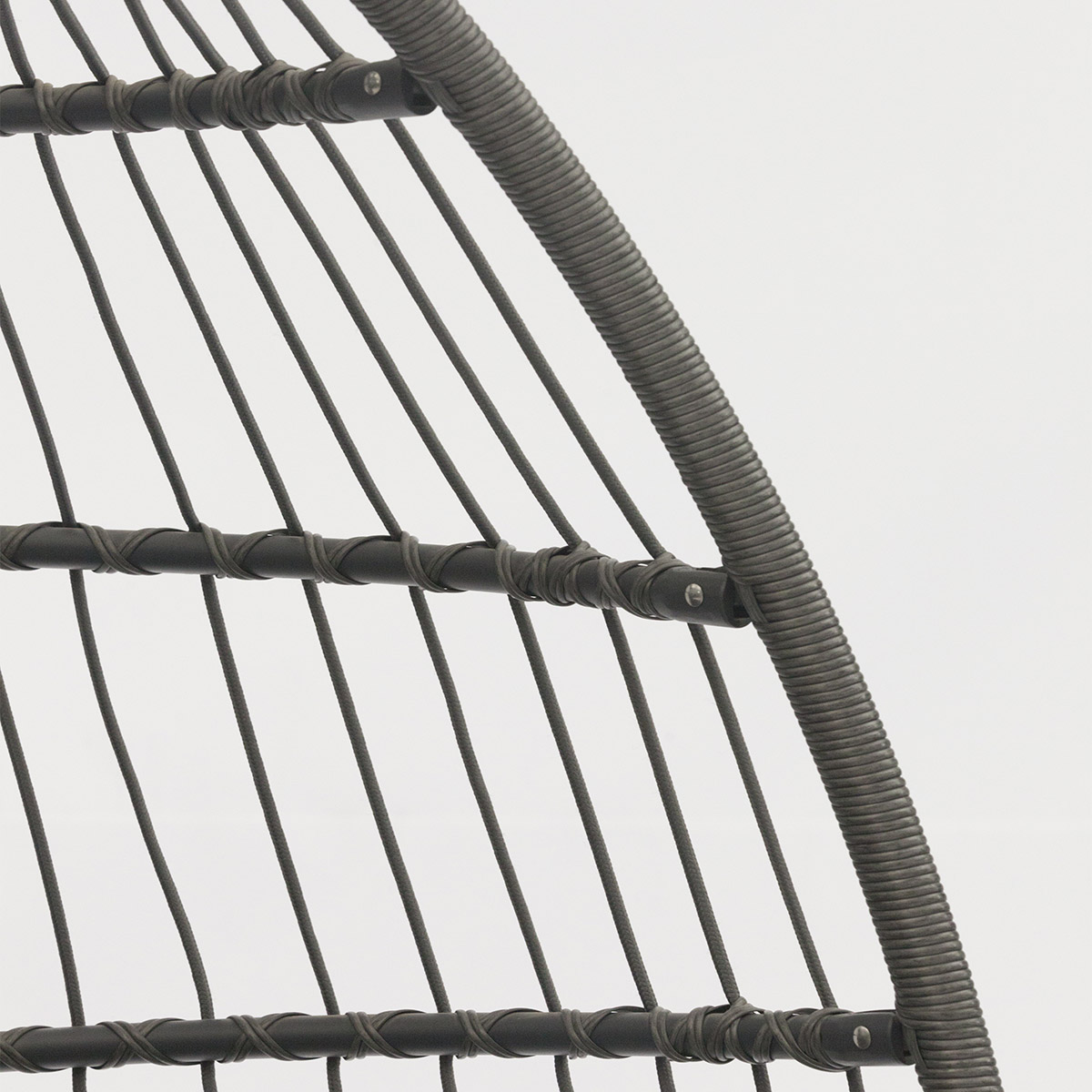 Outdoor furniture Luxurious PE Rattan hanging chair with stand for garden AD698008-2