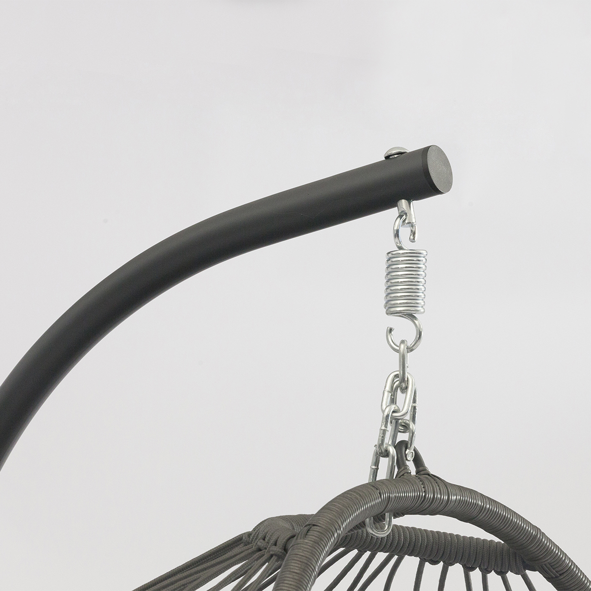 Outdoor furniture Luxurious PE Rattan hanging chair with stand for garden AD698008-2