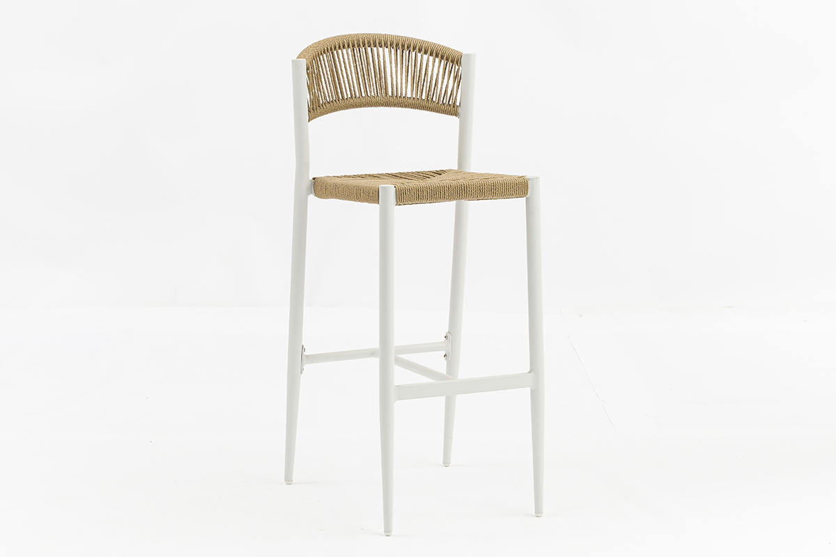 Outdoor PE Rattan Counter Pub Chair for Home Bar Gym Restaurant High Capacity Bar Stool AD872005BAR