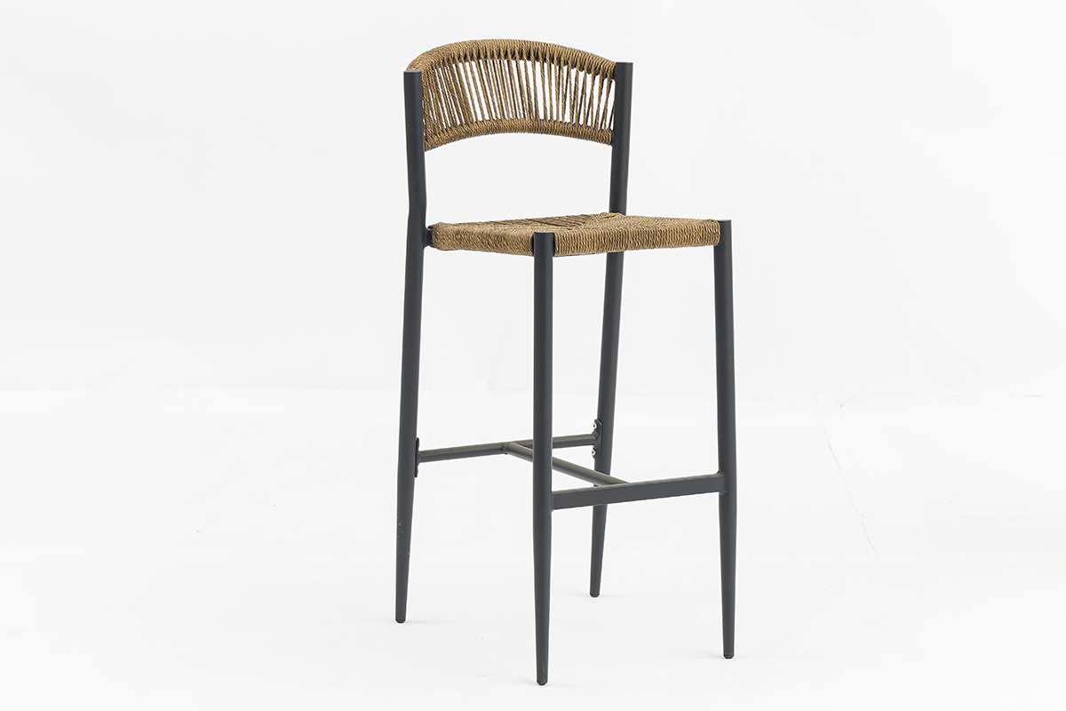Outdoor PE Rattan Counter Pub Chair for Home Bar Gym Restaurant High Capacity Bar Stool AD872005BAR