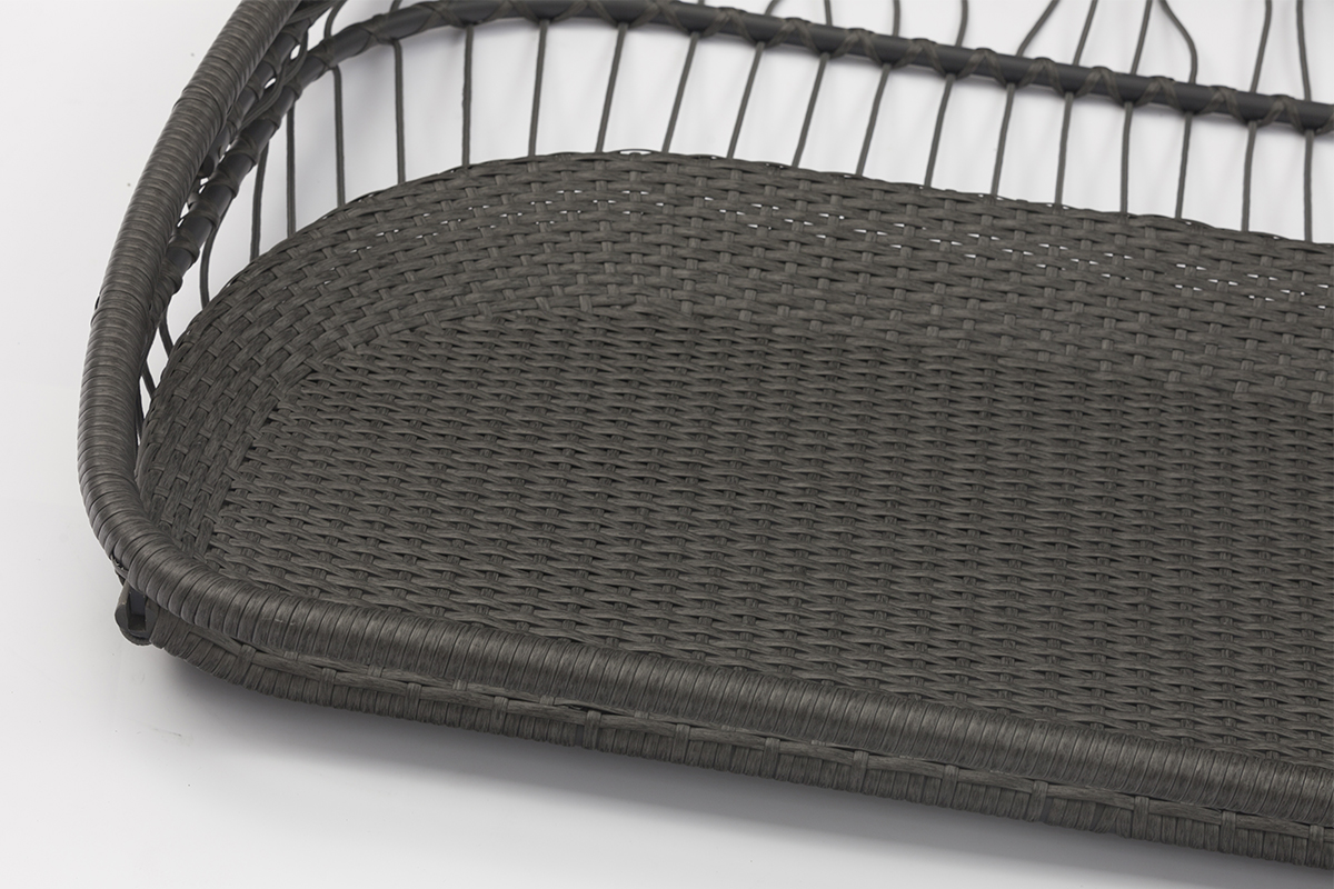 Outdoor Rattan Double Egg Chair Lover Fully Foldable Wicker Swing Chairs AD698012-OB