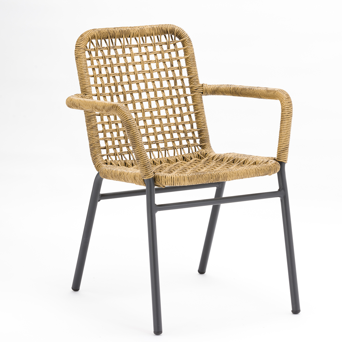 AD667018A-PE Twist wicker with cushion-mix brown(3)