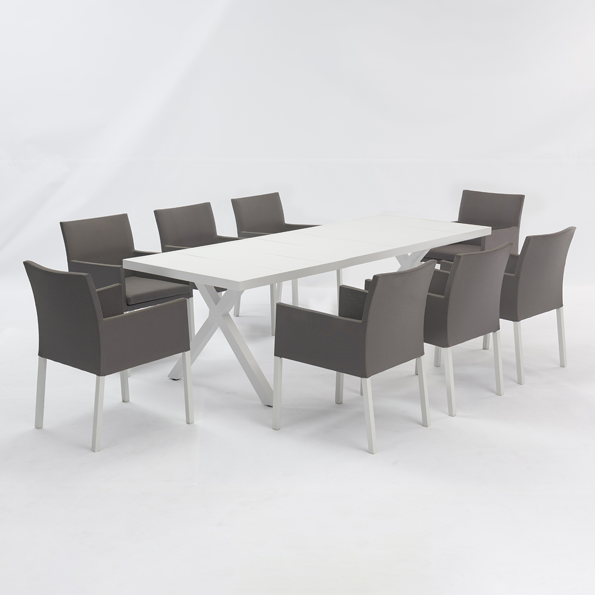 Full-Aluminum Stylish Aluminum Outdoor Dining Table - AD791001 (1)