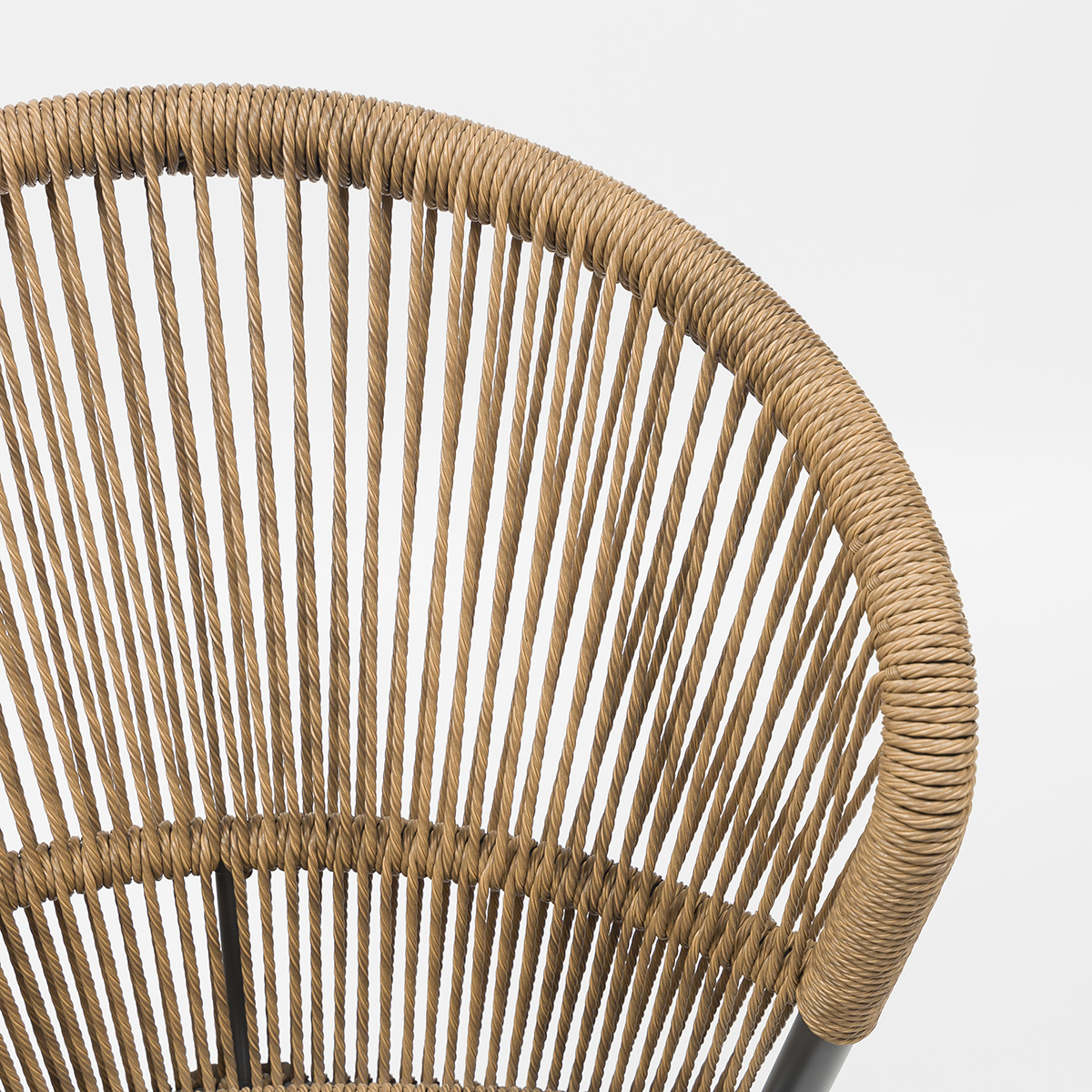 Lagos Scallop-Shaped Outdoor Aluminum Wicker Chair - AD722030 (1)