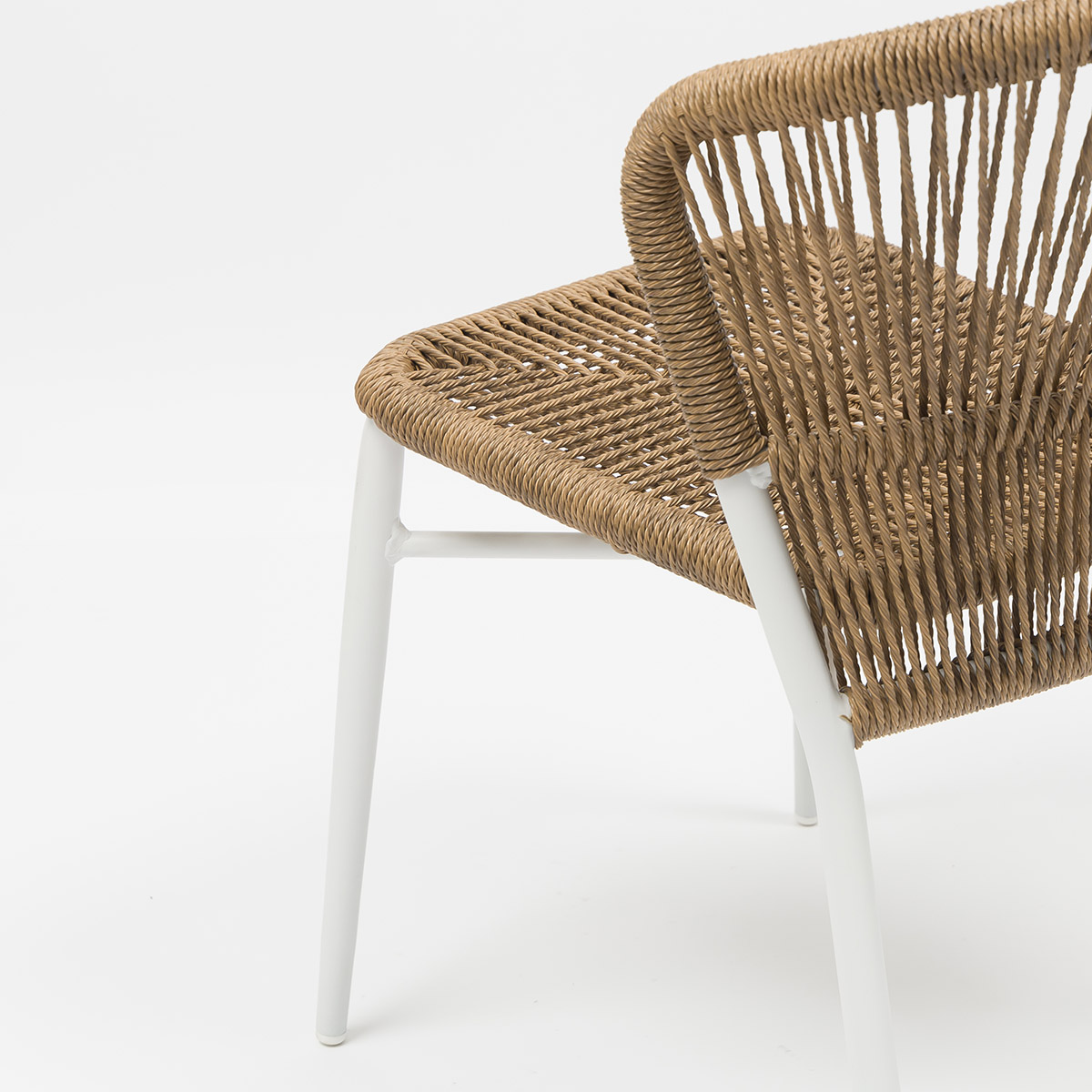 Lagos Scallop-Shaped Outdoor Aluminum Wicker Chair - AD722030 (2)