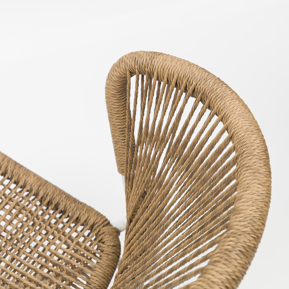 Lagos Scallop-Shaped Outdoor Aluminum Wicker Chair - AD722030 (3)
