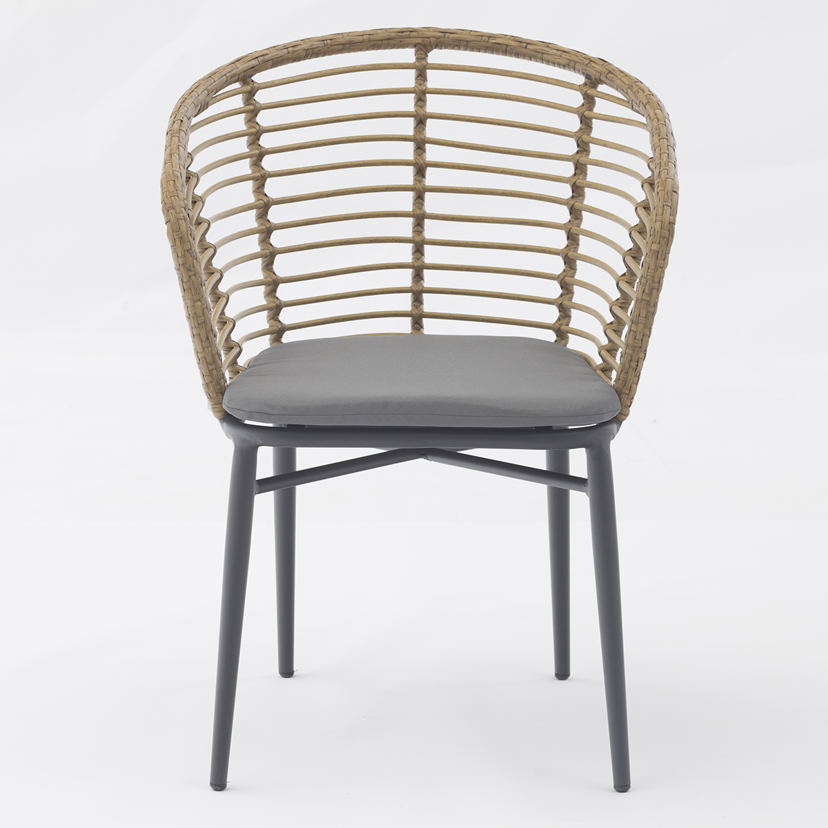 Outdoor dining stackable aluminum rattan bistro wicker chair-AD722017-1 (1)
