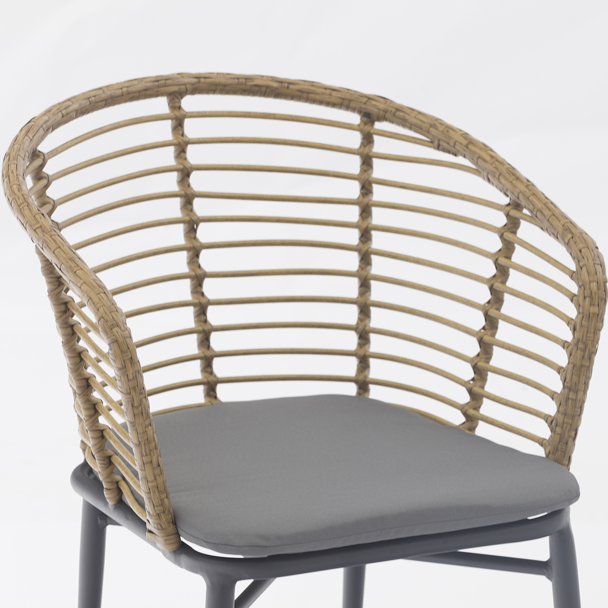 Outdoor dining stackable aluminum rattan bistro wicker chair-AD722017-1 (3)