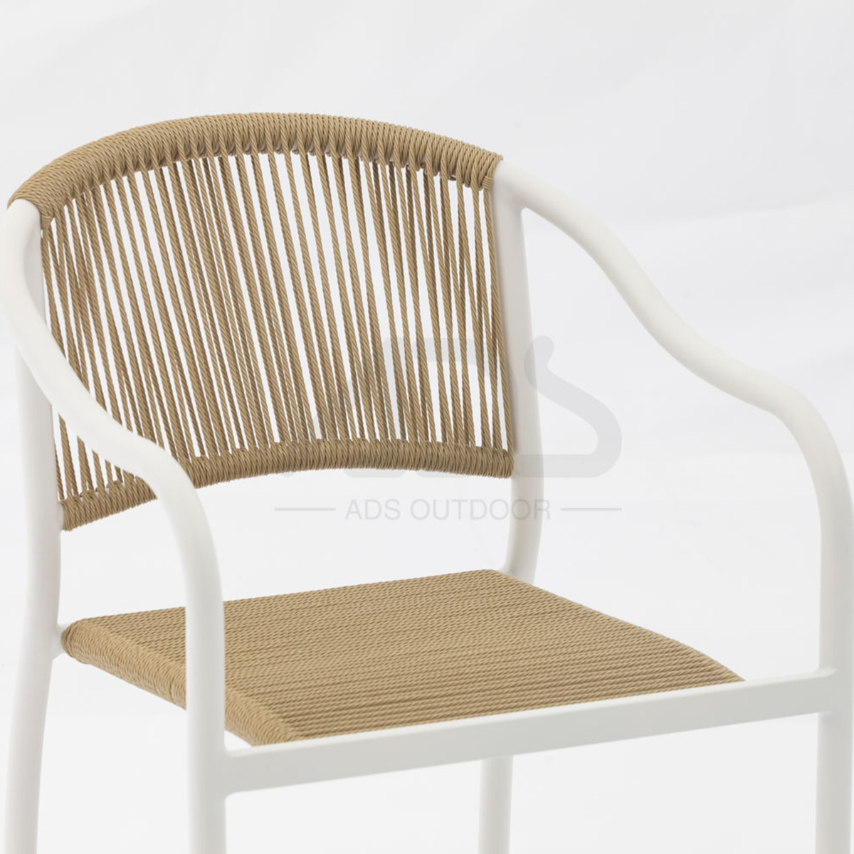 Outdoor dining stackable aluminum rattan bistro wicker chair-AD862001 (2)