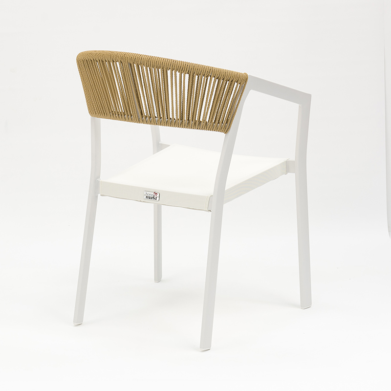 Outdoor dining stackable aluminum rattan bistro wicker chair- AD932006 (2)
