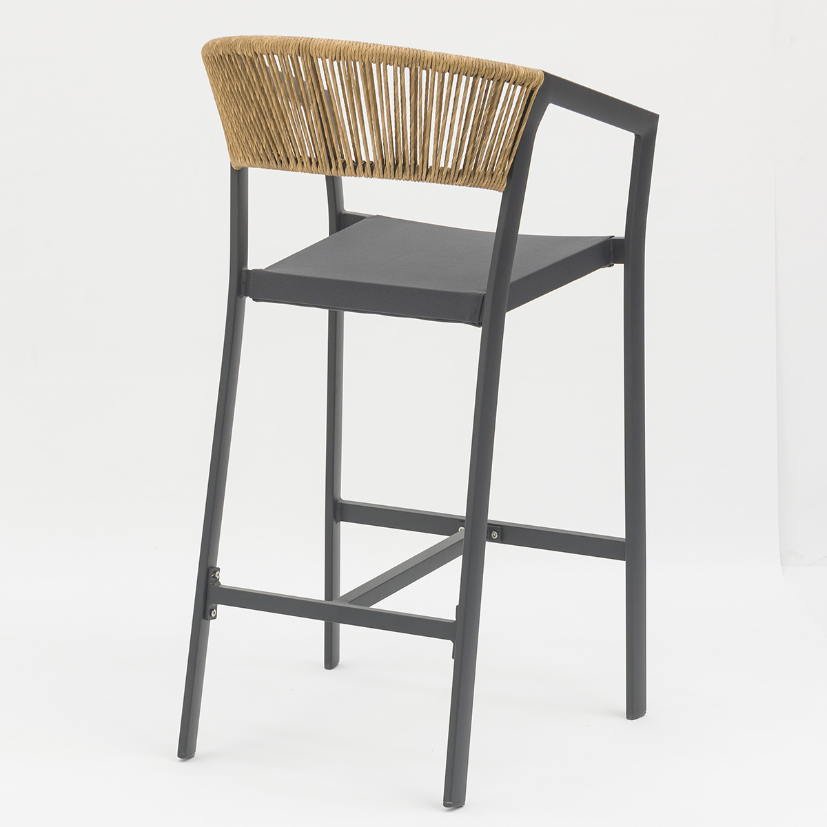 Outdoor dining stackable aluminum rattan bistro wicker chair-AD932007 (1)