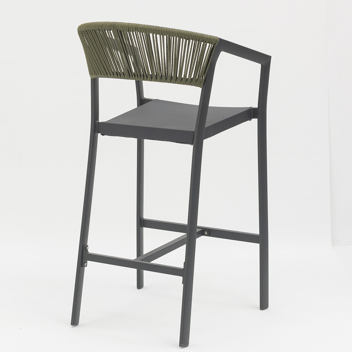 Outdoor dining stackable aluminum rattan bistro wicker chair-AD932007 (3)