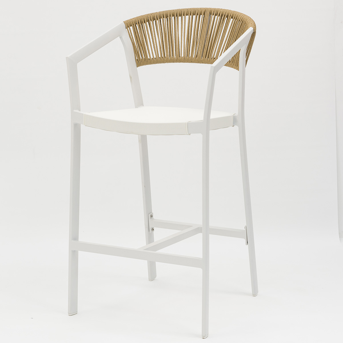 Outdoor dining stackable aluminum rattan bistro wicker chair-AD932007 (4)